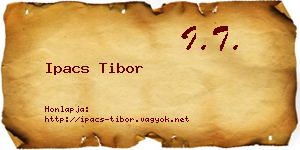 Ipacs Tibor névjegykártya